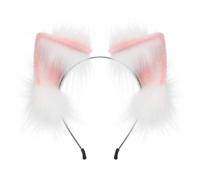 YUGSHNKFC Diadema hecha a mano con orejas de zorros de dibujos animados para mujer, Halloween, maquillaje, para carnavales, cosplay, accesorios para el cabello