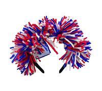 YUGSHNKFC Diadema patriótica para el Día Nacional de Estados Unidos, para reunión familiar, pompones, diadema, disfraz, decoración para el cabello, tocado de elección, actuaciones escolares