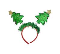 YUGSHNKFC Diadema temática de Navidad, accesorios para festivales, aros de árbol con lentejuelas, accesorio de temporada, accesorios de vacaciones, diadema de árbol