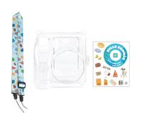YUGSHNKFC Durabilidad PC funda protectora para cámara con bolsas de almacenamiento de película, correa de fácil transporte y calcomanía, a prueba de arañazos, Blue Beach Travel