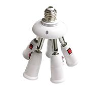 YUGSHNKFC E27 To E27 Splitter 2 In 1/3 In /4 In /5 In 360 Degree LED Bulbs Adjustable Rotatable Light Converter Socket Socket Converter LED Bulb Holder Adapter