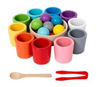 YUGSHNKFC Educación Temprana Conjunto 10 Clasificación Colores Y Bolas para Mejorar Habilidad Reconocimiento Y Clasificación Color Los Niños