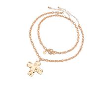 YUGSHNKFC Eleagnt - Collar de cruz martillada con diseño de cruz martillada para mujer, joyería para el cuello, Cadena de hierro y aleación