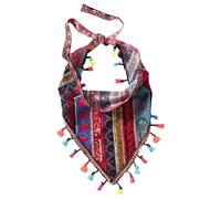 YUGSHNKFC Elegante bufanda ajustable con borlas de flores únicas, diadema cómoda para uso diario y de fiesta