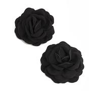 YUGSHNKFC Elegante collar con colgante de flores para niñas y mujeres, elegante adorno de fiesta de boda, Hilo de cera de cuero + tela