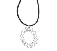 YUGSHNKFC Elegante collar con colgante unisex, collar de acero inoxidable con textura para el cuello, joyería para amantes de la moda, Acero inoxidable