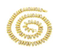 YUGSHNKFC Elegante collar de circonio de oro/plata piezas de declaración de joyería para mujeres de moda que buscan belleza y versatilidad ropa casual