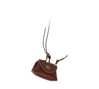 YUGSHNKFC Elegante collar de cuero con colgante de monedero para mujer, cadena larga para suéter, bolsa de auriculares, accesorio de cadena para el cuello, corteza