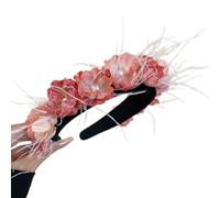 YUGSHNKFC Elegante diadema para el pelo, accesorios de moda para el cabello con adornos florales para mujeres y niñas