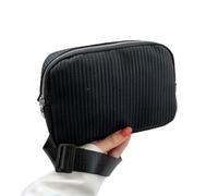 YUGSHNKFC Elegante riñonera de nailon, ligera y práctica, para mujeres y hombres, para correr, senderismo, entrenamientos de gimnasio, Black, Bolsa de hombro