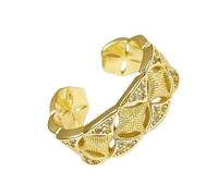 YUGSHNKFC Elegantes anillos abiertos de estilo vintage con diseño de trigo, para mujer, ajustables, de aleación resistente, color dorado, piezas de joyería, Metal