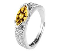 YUGSHNKFC Elegantes anillos geométricos de moissanitas con materiales de aleación resistentes para un mejor metabolismo y cómodos anillos de moda, talla única, como se describe, como se describe