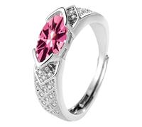 YUGSHNKFC Elegantes anillos geométricos de moissanitas con materiales de aleación resistentes para un mejor metabolismo y cómodos anillos de moda, talla única, como se describe, como se describe