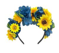 YUGSHNKFC Elegantes diademas con forma de flor de imitación de calavera, diadema de Halloween para mujeres y niñas, suministros de fiesta de boda