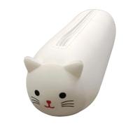 YUGSHNKFC Estuche de silicona para lápices de dibujos animados, gran capacidad, estuche de almacenamiento de cosméticos para estudiantes, mujeres y niñas, Etiqueta Cat Horizontal Z