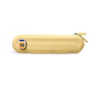 YUGSHNKFC Estuche multifuncional de silicona para lápices, bolsa de maquillaje, soporte para bolígrafos de dibujos animados, suministros de papelería, Amarillo crema