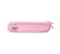 YUGSHNKFC Estuche multifuncional de silicona para lápices, bolsa de maquillaje, soporte para bolígrafos de dibujos animados, suministros de papelería, Polvo de flor de cerezo