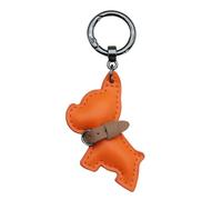 YUGSHNKFC French Dog PU Leather Keychain Lovely Designing Pendant Keyring Hanging Ornament for Car Key and Bags Portable Key Charm