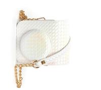 YUGSHNKFC Funda suave de piel sintética con correas de hombro para cámara instantánea, White