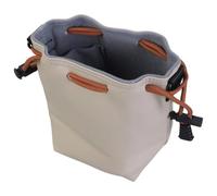YUGSHNKFC Funda suave para cámara con cordón, bolsa impermeable para cámara con correa ajustable, bolsa de almacenamiento para cámara, funda suave portátil, Trompeta blanquecina