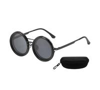 YUGSHNKFC Gafas de sol ajustables redondas polarizadas gafas al aire libre en gafas de pesca tintadas para deportes al aire libre