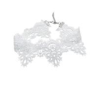 YUGSHNKFC Gargantilla de encaje vintage con colgante elegante de longitud ajustable para mujer, accesorio de joyería de moda, encaje