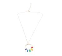 YUGSHNKFC Gargantilla única de acero inoxidable elegante con colgante redondo y sol, adorno de cadena para el cuello, accesorio elegante para collar, Acero inoxidable