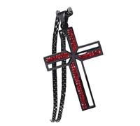 YUGSHNKFC Gargantilla unisex de acero inoxidable con diamantes de imitación para hombres y mujeres, Acero inoxidable