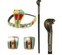 YUGSHNKFC Golden Sceptres - Diademas egipcias para cosplay, disfraz egipcio, joyería para el cabello, aro para el pelo, serpiente egipcia, reina