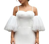 YUGSHNKFC Guantes de red transpirables para novia, elegantes, de algodón, suaves, con forro de tul, ajustables, para novia, color blanco, blanco, Talla única