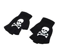 YUGSHNKFC Guantes térmicos cálidos de moda, elegantes guantes de esqueleto para clima frío, Halloween, invierno, ciclismo, esquí, escalada, guantes de medio dedo