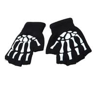 YUGSHNKFC Guantes térmicos cálidos de moda, elegantes guantes de esqueleto para clima frío, Halloween, invierno, ciclismo, esquí, escalada, guantes de medio dedo