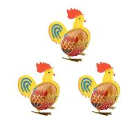YUGSHNKFC Juguete Clásico Pollo Salto Tin Lata Modelo Figurina Juguete Relojería para Hogar Y Oficina Decoración del Escritorio 3pcs