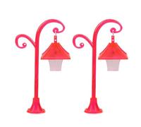 YUGSHNKFC Lámpara Calle En Miniatura para Casos Muñecas A Escala 1/12 Accesorios A Mano A Escala Hecha A Mano Proyecto Luz Calles Modelo 2 PCS