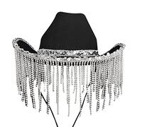 YUGSHNKFC Lentejuelas Rhinestones Rhinestones Fringe Glitter Disco Sombreros para Halloween Cosplay Fiesta Accesorios de disfraces