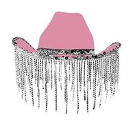 YUGSHNKFC Lentejuelas Rhinestones Rhinestones Fringe Glitter Disco Sombreros para Halloween Cosplay Fiesta Accesorios de disfraces