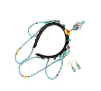 YUGSHNKFC Llamativa cadena para la frente, diadema tibetana para boda, mujer, novia, peinado, sesiones de fotos, tiaras