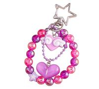 YUGSHNKFC Llavero estético con cuentas para mujer, bolso, bolsos, mochilas, accesorios para el día de San Valentín, regalos para el día de San Valentín, accesorios, love, One Size