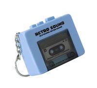 YUGSHNKFC Llaveros con Reproductor De Casetes Retro En Miniatura Grabadoras De Cinta Vintage con Reproducciones De Música Y Funciones De Grabación para Decoración Accesorio De Llaveros De