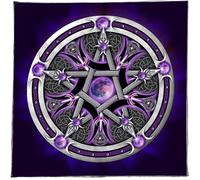 YUGSHNKFC Mantel de tarots con símbolo de estrella, tarjeta de adivinaciones, tapiz de astrología, brujería, decoración de tela de adivinaciones, decoración de pared