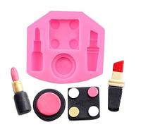 YUGSHNKFC Moldes de silicona 3D para pintalabios y herramientas de maquillaje con forma de fondant para tartas, arcilla, chocolate, pintalabios, cosméticos, decoración de pasteles, chocolate