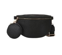 YUGSHNKFC Monedero para mujer, riñonera, cruzado, para viajes, caminar, correr, senderismo, ciclismo, ajustable, Black, Bolsa de hombro