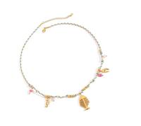 YUGSHNKFC Oceanics Styles - Collar de cordón trenzado de longitud ajustable con colgante de perlas de concha para uso casual o de playa, Acero inoxidable, cuerda trenzada