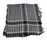 YUGSHNKFC Pañuelo shemagh a cuadros para musulmanes, árabes, Keffiyeh, pañuelo para la cabeza árabe Dubai, malla de poliéster negro W, Talla única