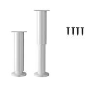 YUGSHNKFC Paquete de 2 patas de muebles ajustables en altura con almohadilla protectora antideslizante para patas de silla de acero para armarios y mesas. Patas de muebles