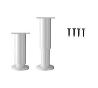 YUGSHNKFC Paquete de 2 patas de muebles ajustables en altura con almohadilla protectora antideslizante para patas de silla de acero para armarios y mesas. Patas de muebles