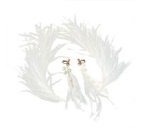 YUGSHNKFC Pinza para el pelo para mujer, tiara de hada, vintage, pendientes, diadema, elegante, tocado, joyería para niñas