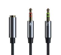 YUGSHNKFC Plugs & Play Cable Divisor De Sonido Y Micrófono 3 5 Mm Adaptador Auriculares para Chat Voz Claro Y Experiencia Juego Inmersiva Cable Divisor Micrófonos