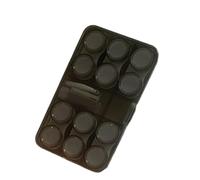 YUGSHNKFC Práctico estuche para lentes con 6 pares de soportes para lentes y pinzas para herramientas de uso, contenedor para evitar el agua, Gray