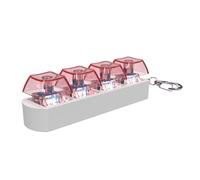 YUGSHNKFC Probador de Teclas de Juguete con clics de Teclado mecánico de 4 Teclas con Luces LED Multicolores y Sonido de tecla con para aliviar estrés Durante un Funcionamiento